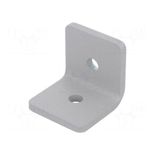 Angle bracket | for profiles | W: 40mm | H: 40mm | L: 40mm | steel | silver