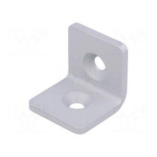Angle bracket | for profiles | W: 40mm | H: 40mm | L: 40mm | steel | silver