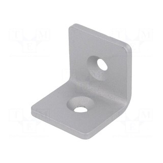 Angle bracket | for profiles | W: 45mm | H: 45mm | L: 45mm | steel | silver