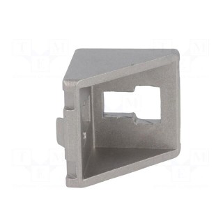 Angle bracket | for profiles | Width of the groove: 10mm | W: 38mm