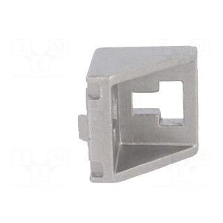 Angle bracket | for profiles | Width of the groove: 10mm | W: 43mm