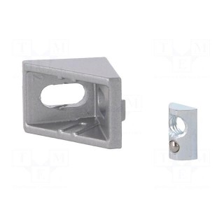 Angle bracket | for profiles | Width of the groove: 5mm
