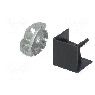 Angle bracket | for profiles | Width of the groove: 5mm | aluminium