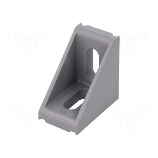 Angle bracket | for profiles | Width of the groove: 8mm | W: 25mm