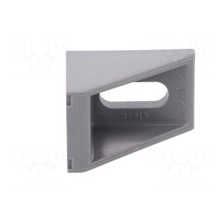 Angle bracket | for profiles | Width of the groove: 8mm | W: 25mm