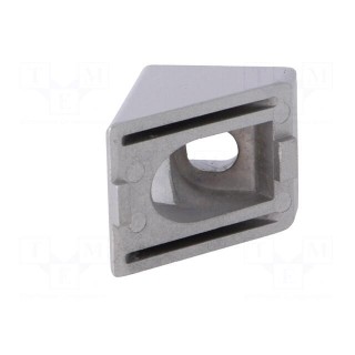 Angle bracket | for profiles | Width of the groove: 8mm | W: 30mm