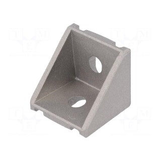 Angle bracket | for profiles | Width of the groove: 8mm | W: 38mm