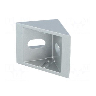 Angle bracket | for profiles | Width of the groove: 8mm | W: 40mm