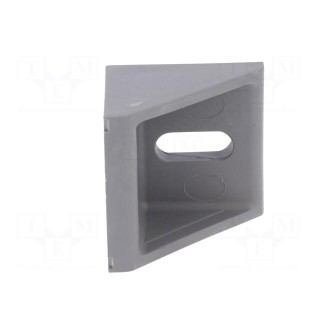 Angle bracket | for profiles | Width of the groove: 8mm | W: 43mm