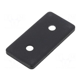 Flat bar | for profiles | W: 30mm | L: 60mm | steel | Size: 30mm | black