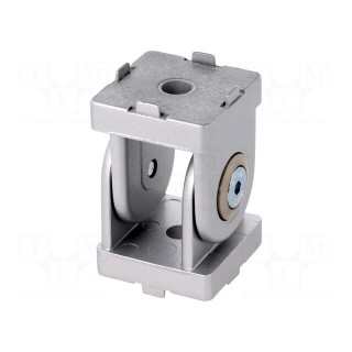 Hinge | for profiles | Width of the groove: 6mm | aluminium