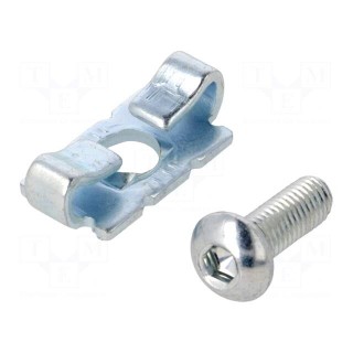 Holder | for profiles | Width of the groove: 8mm | steel