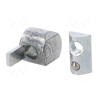 Mounting coupler | for profiles | Width of the groove: 8mm