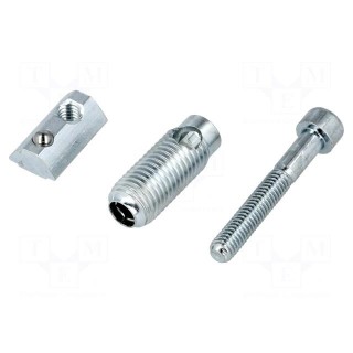 Mounting screw | for profiles | Width of the groove: 8mm | steel