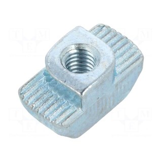 Nut | for profiles | Width of the groove: 10mm | steel | zinc