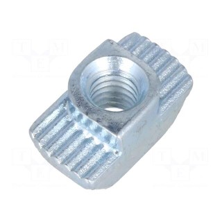 Nut | for profiles | Width of the groove: 10mm | steel | zinc | H: 3mm