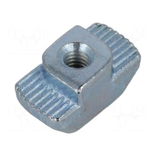 Nut | for profiles | Width of the groove: 10mm | steel | zinc