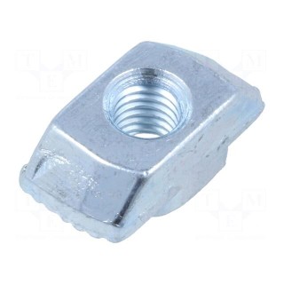 Nut | for profiles | Width of the groove: 10mm | steel | zinc | H: 3mm