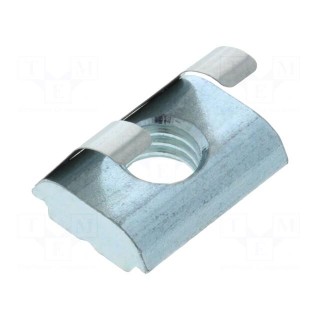 Nut | for profiles | Width of the groove: 10mm | with spring leaf