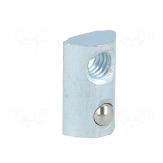 Nut | for profiles | Width of the groove: 5mm | steel | zinc