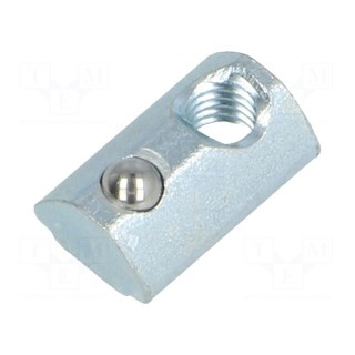 Nut | for profiles | Width of the groove: 5mm | steel | zinc