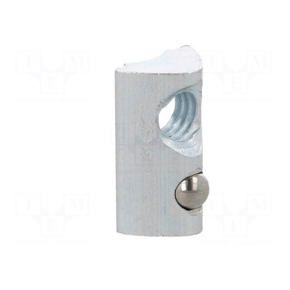 Nut | for profiles | Width of the groove: 6mm | steel | zinc | T-slot