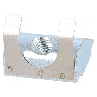 Nut | for profiles | Width of the groove: 6mm | steel | zinc | T-slot