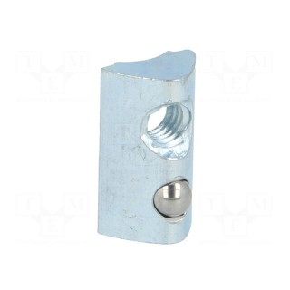 Nut | for profiles | Width of the groove: 6mm | steel | zinc