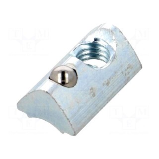 Nut | for profiles | Width of the groove: 6mm | steel | zinc | H: 1mm