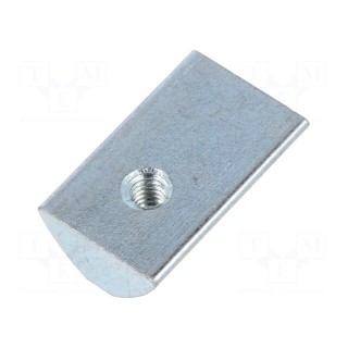 Nut | for profiles | Width of the groove: 8mm | steel | Thread: M4