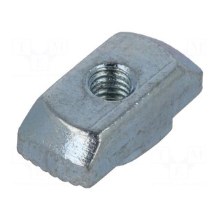 Nut | for profiles | Width of the groove: 8mm | steel | zinc