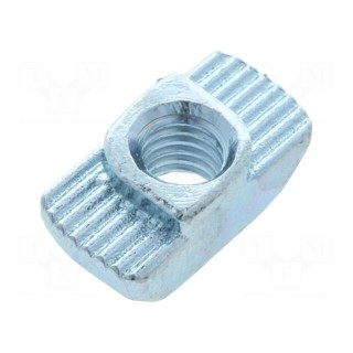 Nut | for profiles | Width of the groove: 8mm | steel | zinc | H: 1.5mm