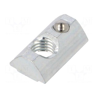 Nut | for profiles | Width of the groove: 8mm | steel | zinc | T-slot