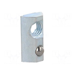 Nut | for profiles | Width of the groove: 8mm | steel | zinc | T-slot