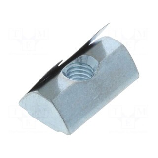 Nut | for profiles | Width of the groove: 8mm | with spring leaf