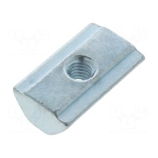 Nut | for profiles | Width of the groove: 8mm | V: with spring leaf