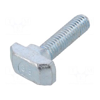 Screw | for profiles | Width of the groove: 8mm | L: 25mm | steel | zinc