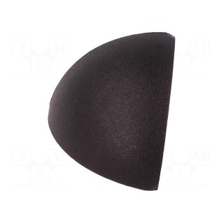 Stopper | for angle bracket | polyamide | 30mm | Colour: black