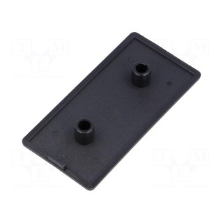 Stopper | for profiles | Width of the groove: 10mm | W: 45mm | L: 90mm