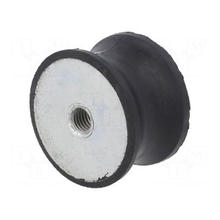 Vibration damper | M10 | Ø: 50mm | rubber | L: 30mm | H: 10mm | 2085N