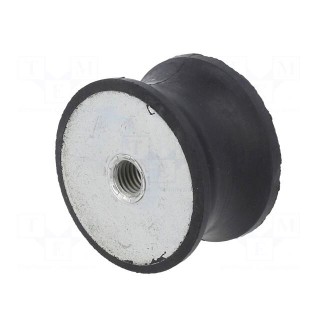 Vibration damper | M10 | Ø: 50mm | rubber | L: 30mm | H: 10mm | 2085N