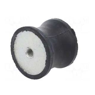 Vibration damper | M10 | Ø: 55mm | rubber | L: 45mm | H: 10mm | 1818N