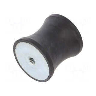 Vibration damper | M10 | Ø: 60mm | rubber | L: 60mm | H: 10mm | 5181N
