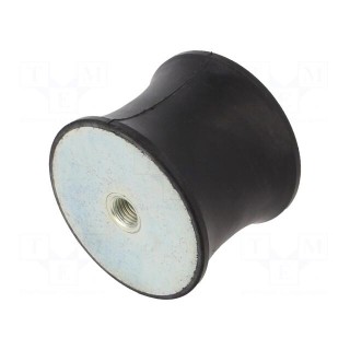 Vibration damper | M16 | Ø: 95mm | rubber | L: 75mm | H: 16mm | 10382N
