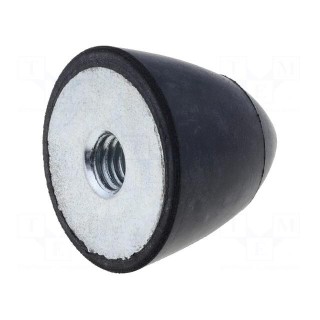Vibration damper | M8 | Ø: 30mm | rubber | L: 30mm | H: 8mm | 247N