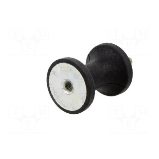 Vibration damper | M8 | Ø: 40mm | rubber | L: 48mm | Thread len: 23mm