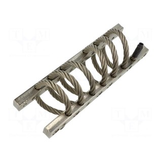 Wire rope vibration damper | stainless steel | 60mm | six loops