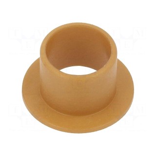 Bearing: sleeve bearing | with flange | Øout: 12mm | Øint: 10mm | beige