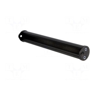 Handle | aluminium | black | H: 34.5mm | L: 206mm | Ø: 30mm | oval