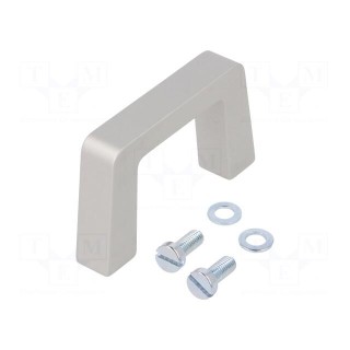 Handle | aluminium | grey | H: 40mm | L: 69mm | W: 12.2mm